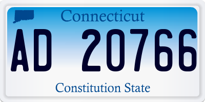 CT license plate AD20766