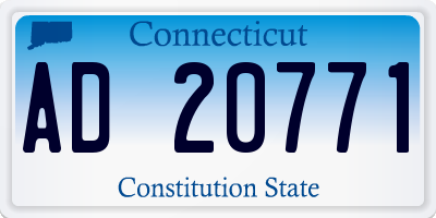 CT license plate AD20771