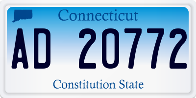 CT license plate AD20772