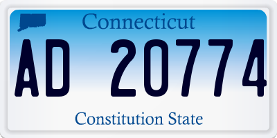 CT license plate AD20774