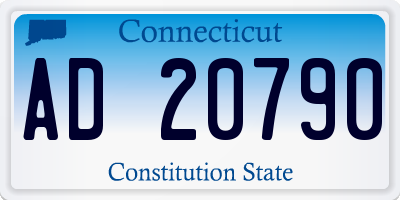 CT license plate AD20790