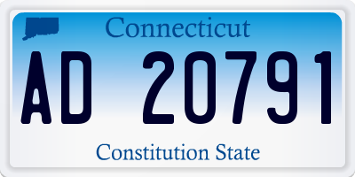 CT license plate AD20791