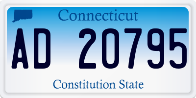 CT license plate AD20795
