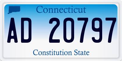 CT license plate AD20797