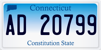 CT license plate AD20799