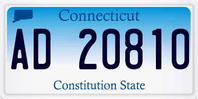 CT license plate AD20810
