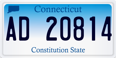 CT license plate AD20814
