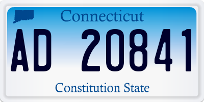CT license plate AD20841