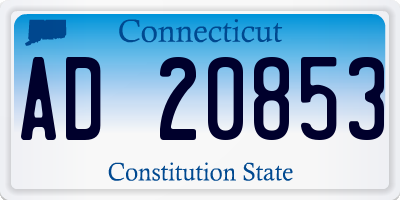 CT license plate AD20853