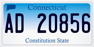 CT license plate AD20856