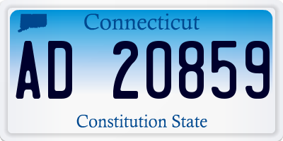 CT license plate AD20859