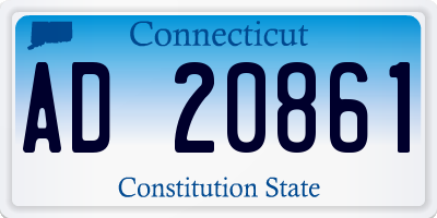 CT license plate AD20861