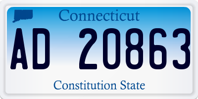CT license plate AD20863