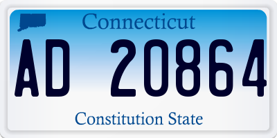 CT license plate AD20864