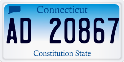 CT license plate AD20867