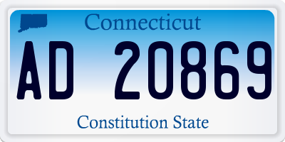 CT license plate AD20869