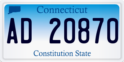 CT license plate AD20870