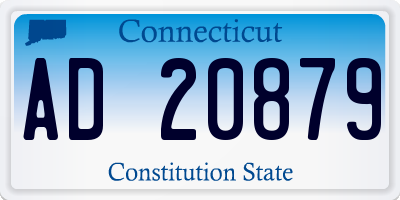 CT license plate AD20879