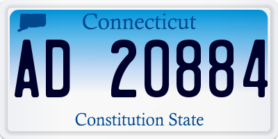 CT license plate AD20884