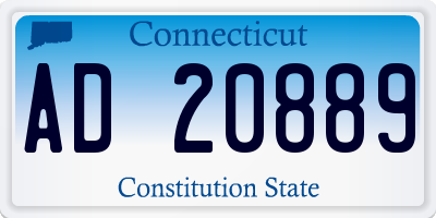 CT license plate AD20889