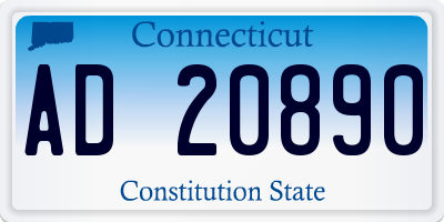 CT license plate AD20890