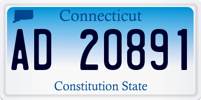CT license plate AD20891