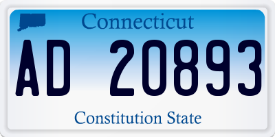 CT license plate AD20893