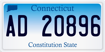 CT license plate AD20896