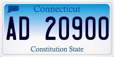 CT license plate AD20900