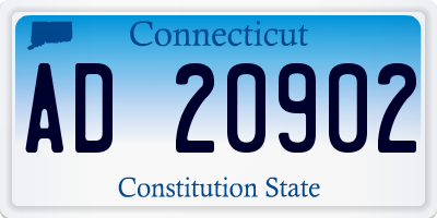 CT license plate AD20902