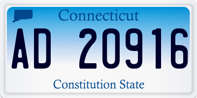 CT license plate AD20916