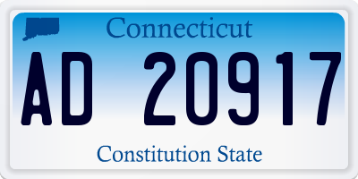CT license plate AD20917