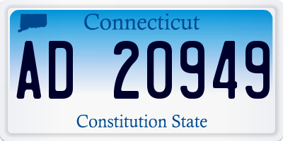 CT license plate AD20949