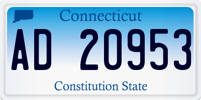CT license plate AD20953