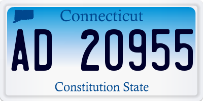 CT license plate AD20955