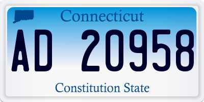 CT license plate AD20958