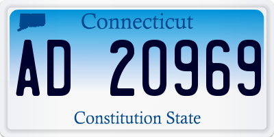 CT license plate AD20969