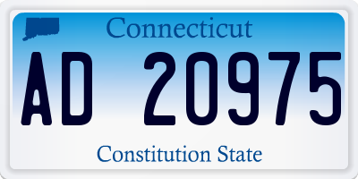 CT license plate AD20975