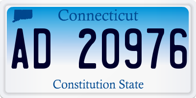CT license plate AD20976