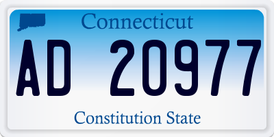 CT license plate AD20977