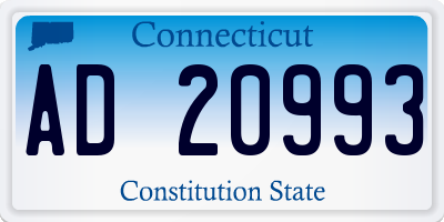 CT license plate AD20993