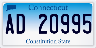 CT license plate AD20995