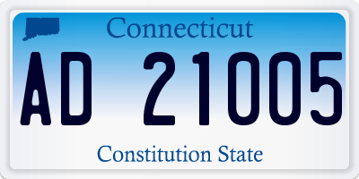 CT license plate AD21005