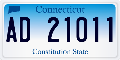 CT license plate AD21011