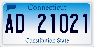 CT license plate AD21021