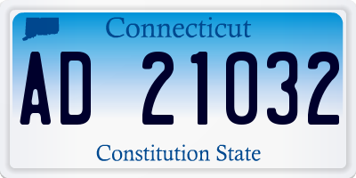 CT license plate AD21032