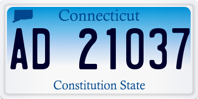 CT license plate AD21037