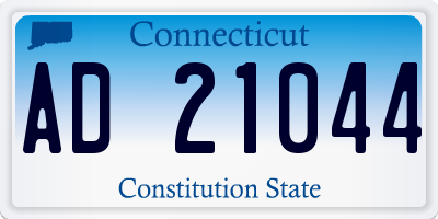 CT license plate AD21044