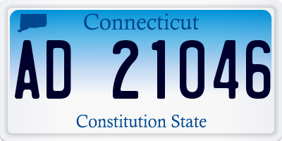 CT license plate AD21046