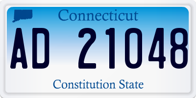CT license plate AD21048